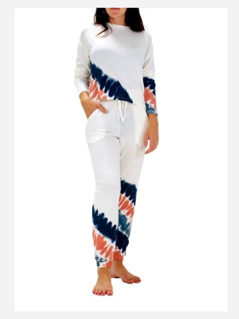 Fornia Los Angeles Women's 2pc Tie Dye Lounge Set Pullover & Pant - NEVER worn! - Picture 2 of 16